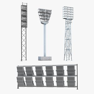 Stadium Lights Collection 2 3D