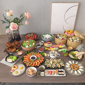 Chinese cuisine-02 3D