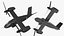 3D model Bell V-280 Valor Tiltrotor Aircraft Black in Flying