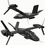 3D model Bell V-280 Valor Tiltrotor Aircraft Black in Flying