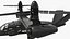 3D model Bell V-280 Valor Tiltrotor Aircraft Black in Flying