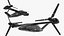 3D model Bell V-280 Valor Tiltrotor Aircraft Black in Flying