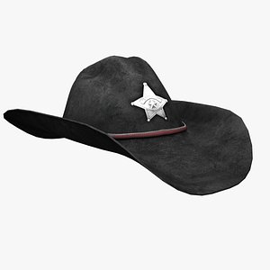 Female Sheriff Hat 3D