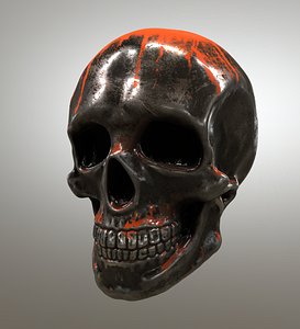 3D metal skull
