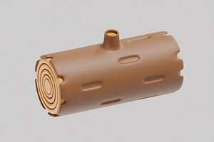 wood branch cartoon 3D