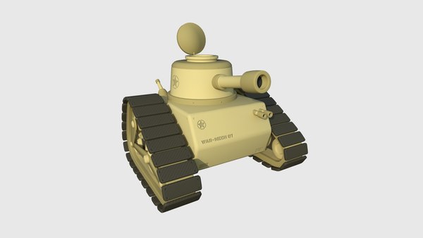 War Tank Cartoon A02 Desert - Military Vehicle 3D model - TurboSquid 1861686