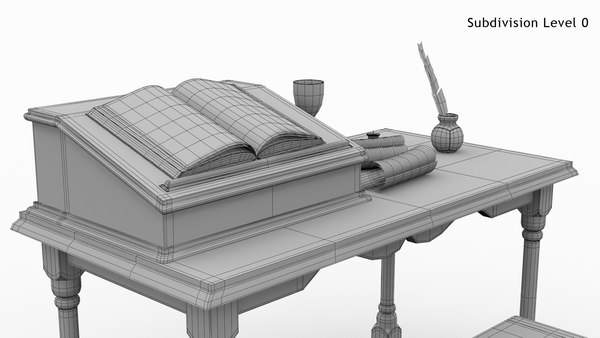 modelo 3d Mesa de escritura medieval - TurboSquid 1980500