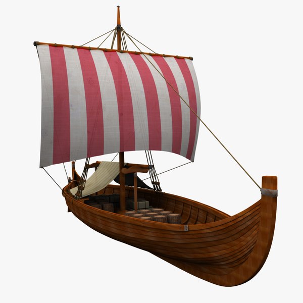 3d viking ship boats model