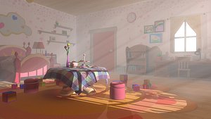 3D bedroom 03 cartoon -