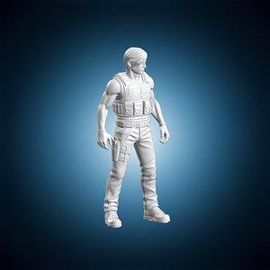 Leon Kennedy Figure 3D Print Model Fan Art