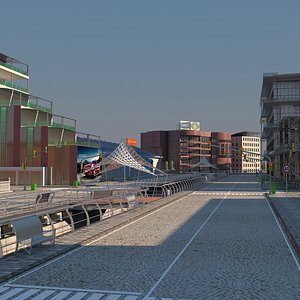 3D city block model