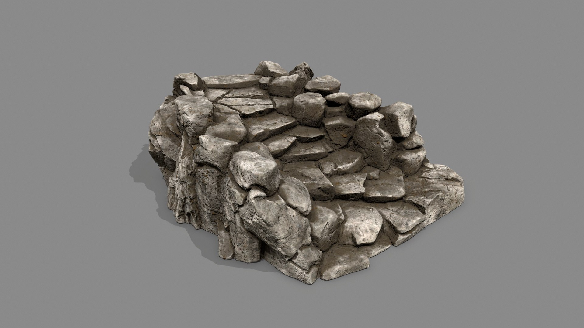 Old Rock Stairs 3D Model - TurboSquid 2284331