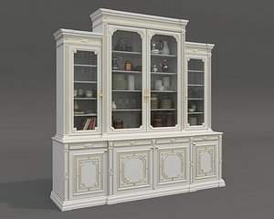 Classic Display Cabinet and Decoration 15 3D model