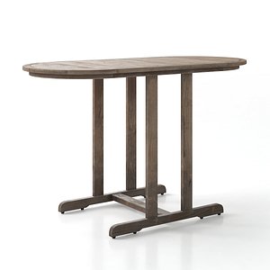 Garden Wooden Table 3D model