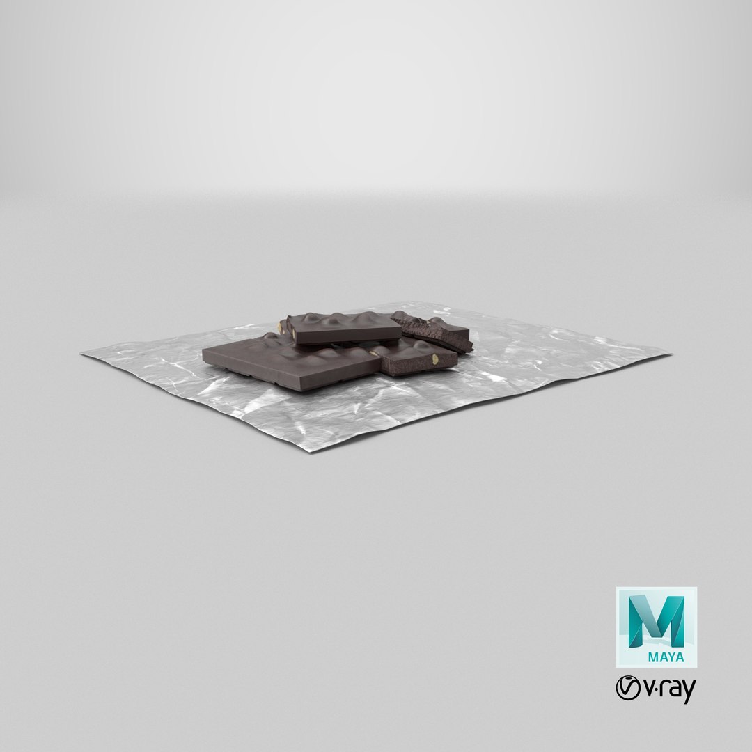 Dark Broken Nut Chocolate Pieces on Foil Sheet 3D model https://p.turbosquid.com/ts-thumb/Og/MpkbwT/JI/stemcell_maya_vray_render/png/1766078525/1920x1080/fit_q87/e25de9f364431eb7508e0612e8532eaca19eeb1c/stemcell_maya_vray_render.jpg