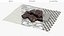 Dark Broken Nut Chocolate Pieces on Foil Sheet