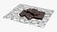 Dark Broken Nut Chocolate Pieces on Foil Sheet