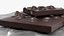 Dark Broken Nut Chocolate Pieces on Foil Sheet