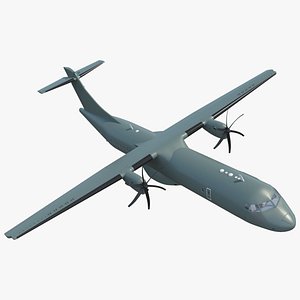 ATR 72-600 Maritime Patrol Plane Flying 3D model