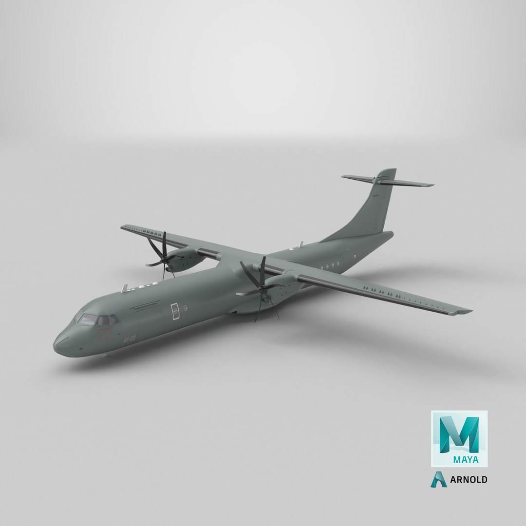 ATR 72-600 Maritime Patrol Plane Flying 3D model https://p.turbosquid.com/ts-thumb/Og/NUBfLK/jV/stemcell_maya_arnold_render/png/1753173252/1920x1080/fit_q87/39dc16c1ac200c693dfd53ad75338e72a245236b/stemcell_maya_arnold_render.jpg