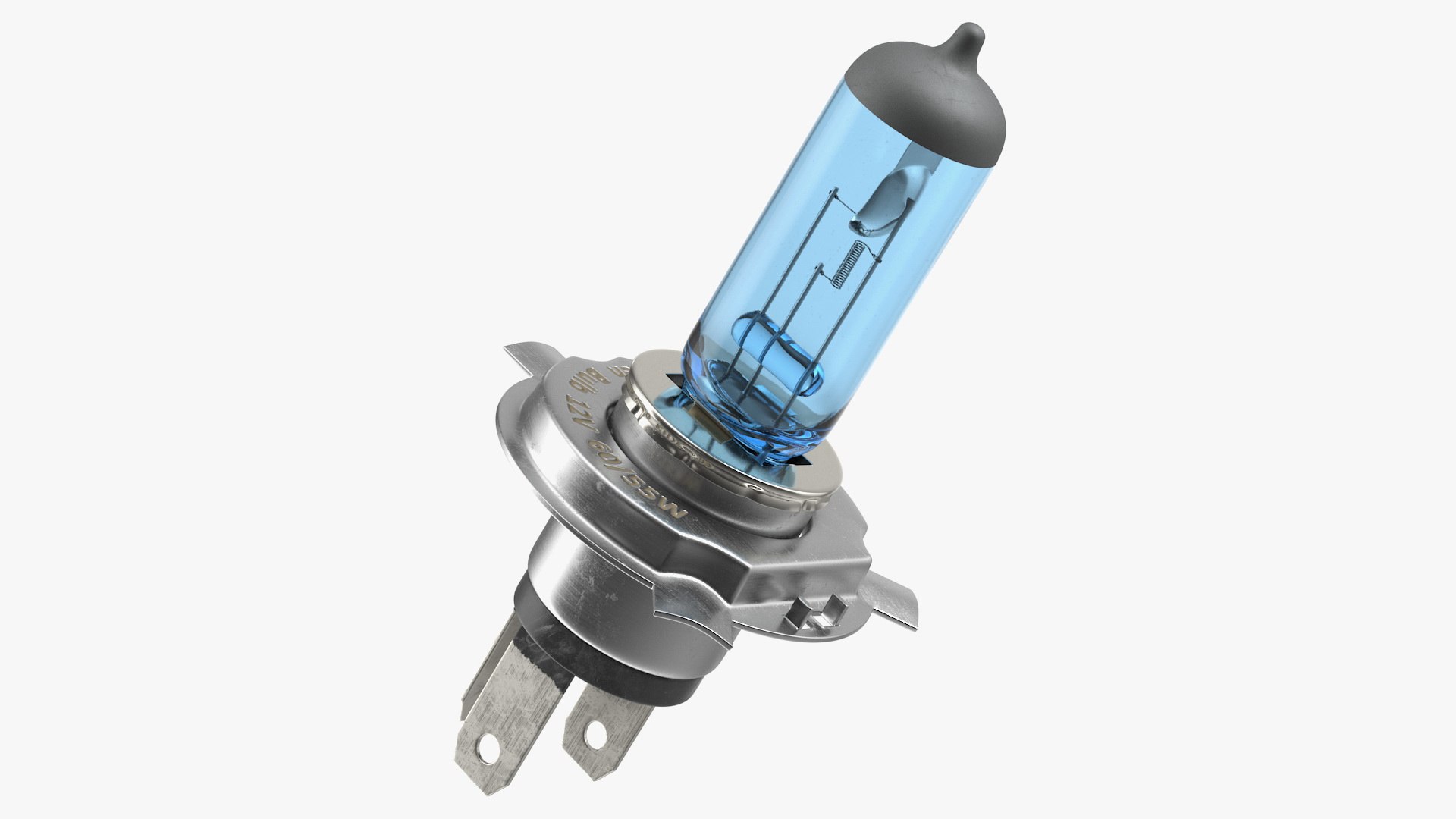 Automotive H4 Halogen Light Bulb 5000K 3D model preview