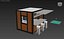 Quiosco del café del envase 3D