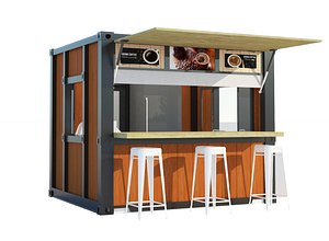 3D Container Coffee Kiosk