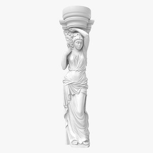 Pillar Statue01 3D Model 3D model