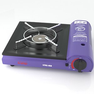 Tourist gas stove Tramp infrared with ceramic burner UTRG-059 violet 3D model