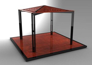 3d model black pergola