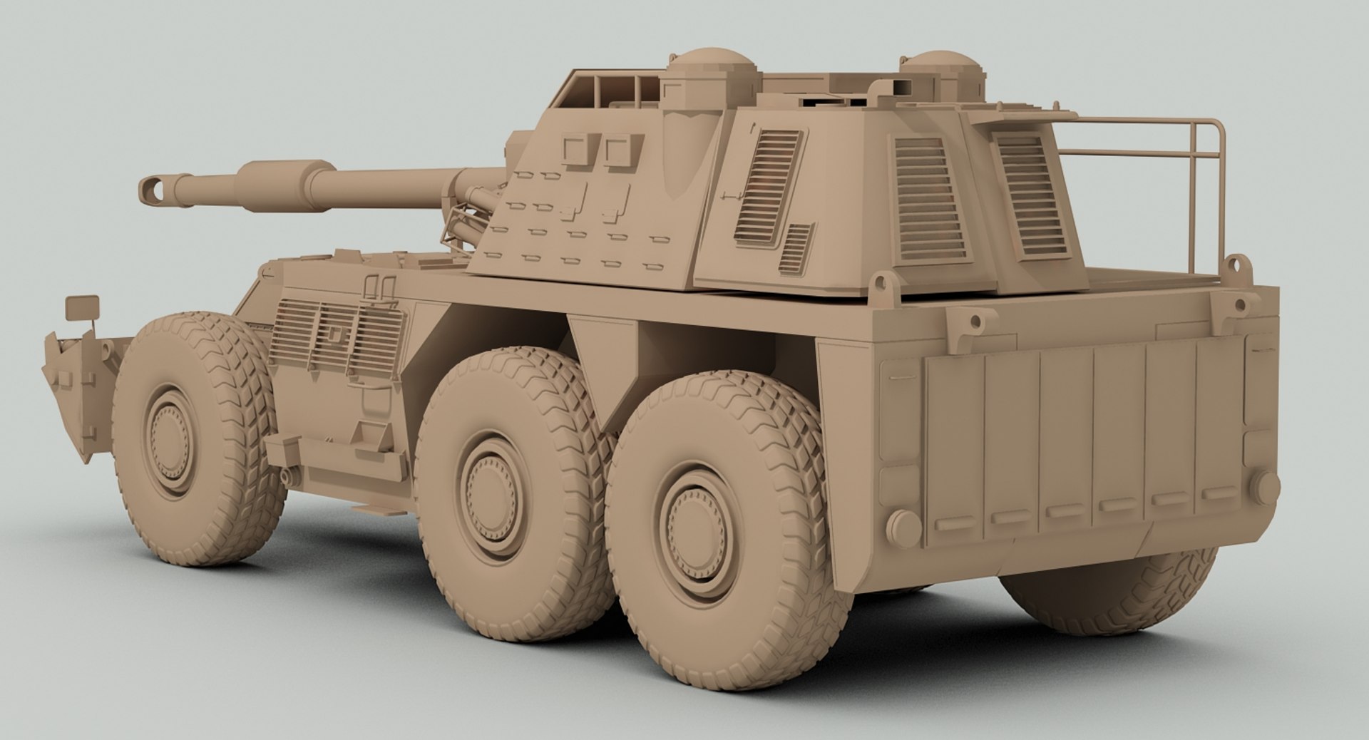 South Africa G6 Rhino 3d Model