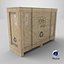 3D Tall Narrow Wooden Crate - Customizable Shipping Box