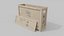 3D Tall Narrow Wooden Crate - Customizable Shipping Box