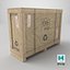 3D Tall Narrow Wooden Crate - Customizable Shipping Box