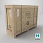 3D Tall Narrow Wooden Crate - Customizable Shipping Box
