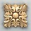 cnc square rosette 3D model