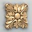 cnc square rosette 3D model