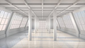 3D Futuristic Warehouse model