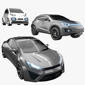 3D Generic Vehicles Collection 01 model