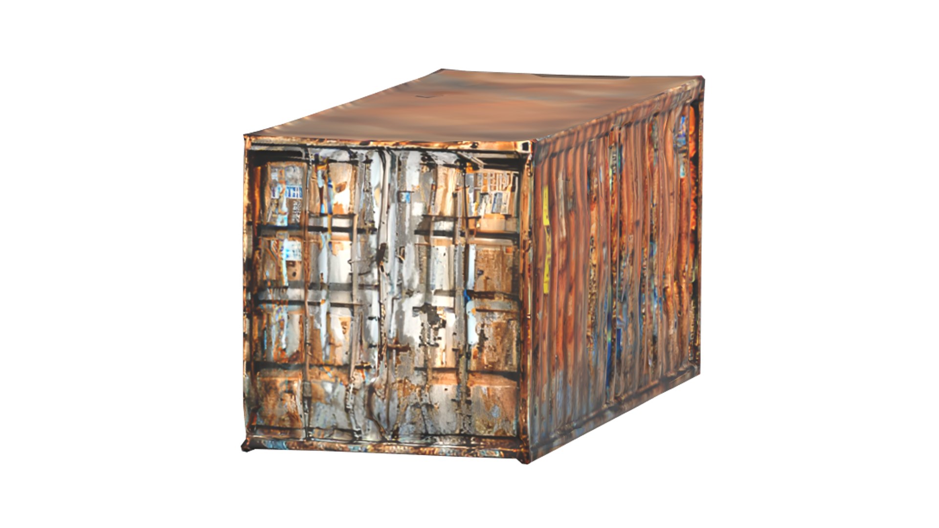 Rusty Shipping Container Model - TurboSquid 2152468