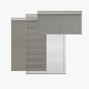 3D model venetian blinds rails x
