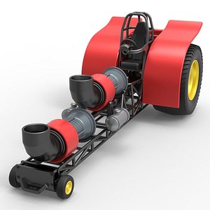 Pulling tractor with 2 jet engines Version 2 Scale 1 to 25