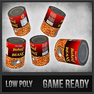 3d canned beans model