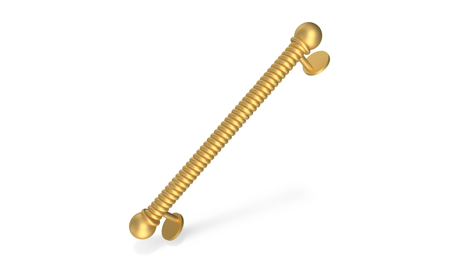 Spiral Door Handle Gold 3D model preview