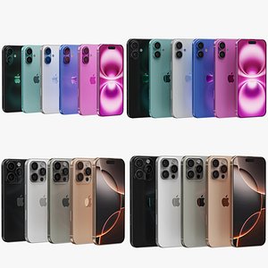 iPhone 16 and 16 Pro 3D model