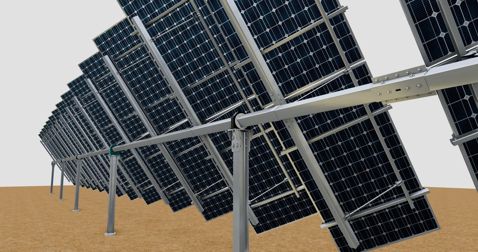 3D Dual Axis Solar Tracker Table 2x10x2-0-55 And 25 Degree - TurboSquid ...