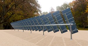 3D Dual Axis Solar Tracker Table 2x10x2-0-55 and 25 Degree