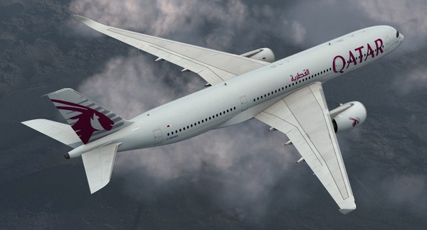 Airbus a350-900 qatar rigged 3D model | 1148699 | TurboSquid