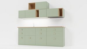 3D Minimalistic Kitchen furniture