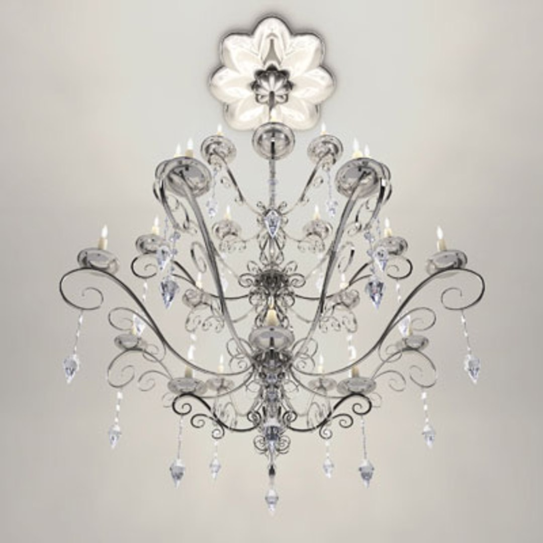 lamp light chandelier 3d model